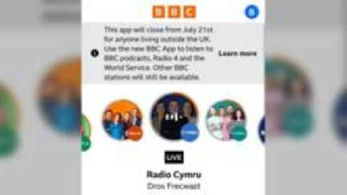 Cau BBC Sounds i wrandawyr tramor ymhen wythnos