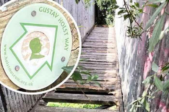 Cheltenham council accused of 'burying head in sand' over 10 year closure affecting footbridge linked to world famous composer