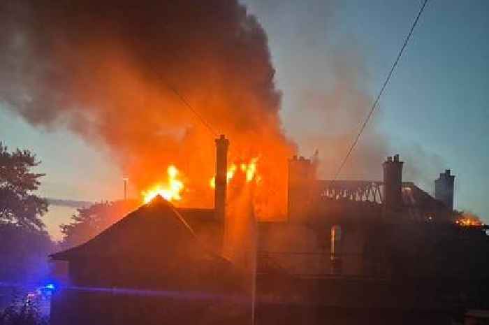 First pictures as flames rip through Stoke-on-Trent building