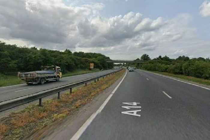 Driver seriously injured after car crashes into tree next to A14 in Cambridgeshire