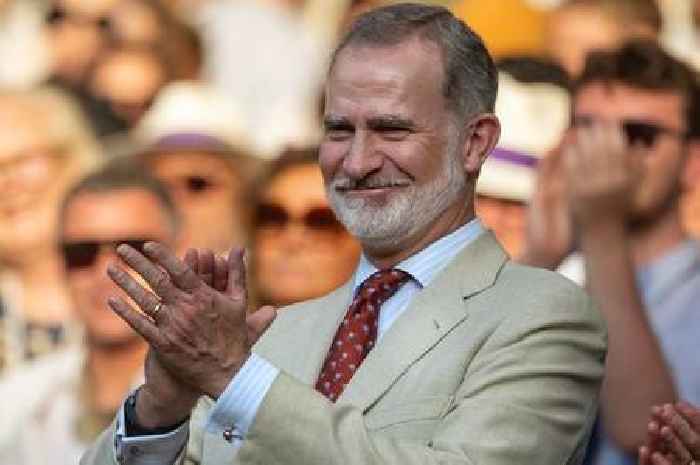 Who is the King of Spain as Felipe spotted supporting Alcaraz at Wimbledon