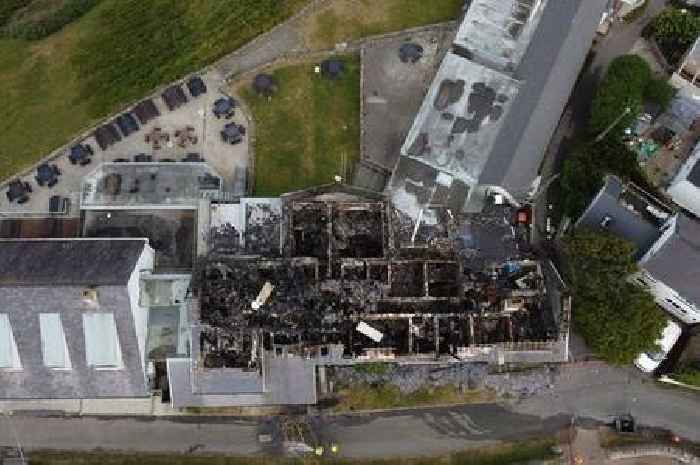 New images reveal scale of fire damage to Welsh beauty spot hotel