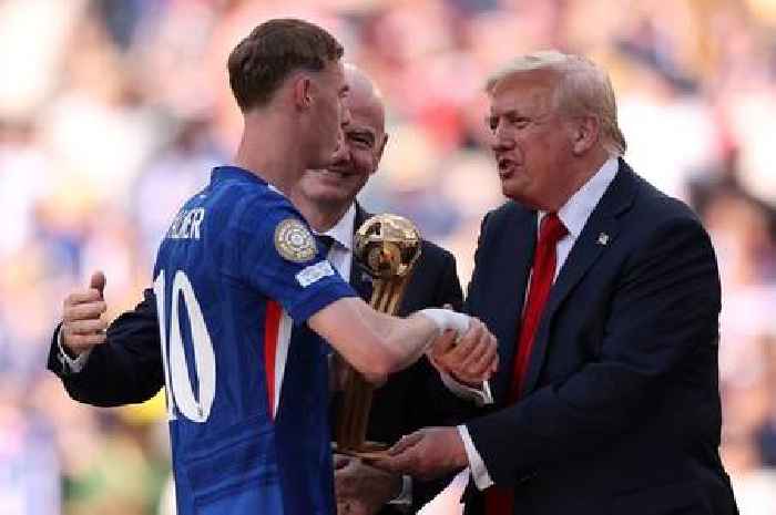 Cole Palmer's stunned reaction to Donald Trump at Chelsea celebration forces DAZN apology