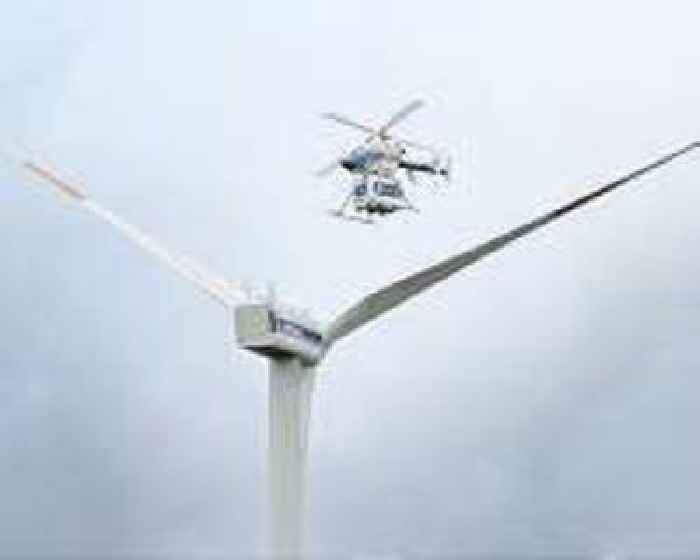 Drone swarm explores turbulent airflows near wind turbines