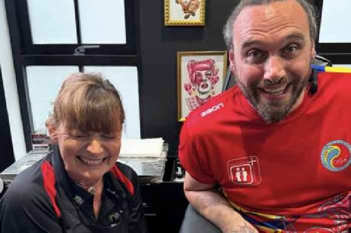 Lorraine Kelly trades TV studio for tattoo parlour as she gives sportsman permanent ink