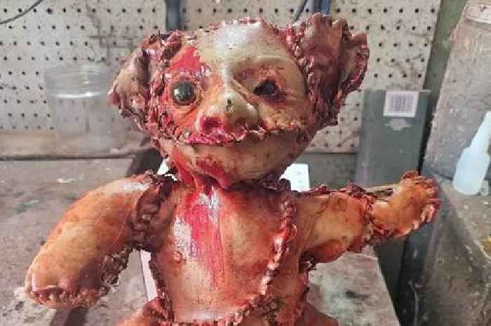 Man arrested as creepy teddy bear feared to be wrapped in human skin horrifies locals