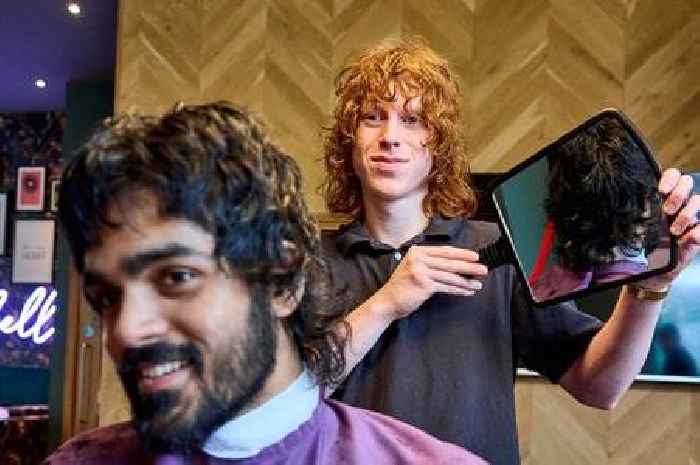 Oasis fans embrace mod hairstyle at pop-up barber shop before Manchester show