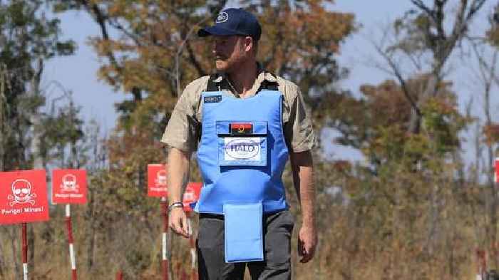 Harry follows in Diana's footsteps - and returns to Angola to back landmine clearing charity