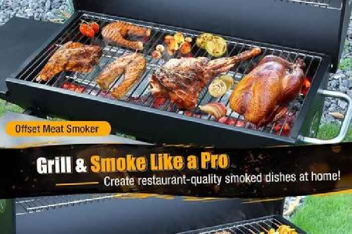 Large charcoal barbecue grill that 'adds great smoky flavour to meats' now under £100 on Amazon
