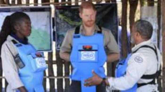 Harry in Diana's footsteps with landmine walk in Angola