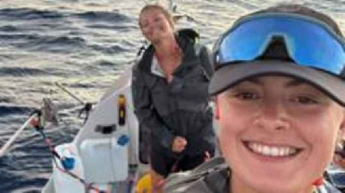 Women rowing across Pacific reach halfway point