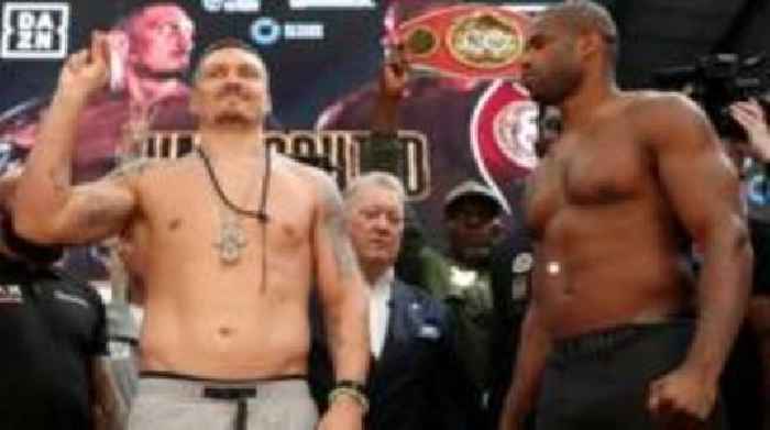 Usyk plays mind games with Dubois at weigh-in