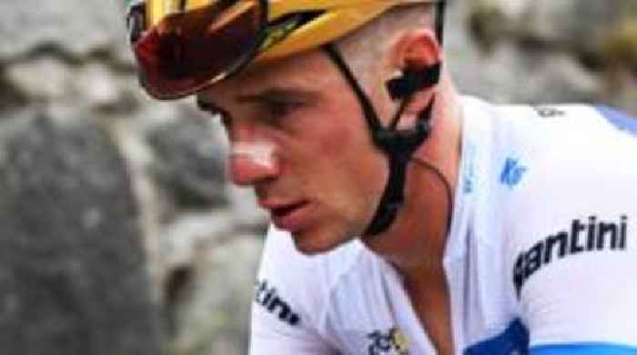 Evenepoel abandons race as Arensman wins stage 14