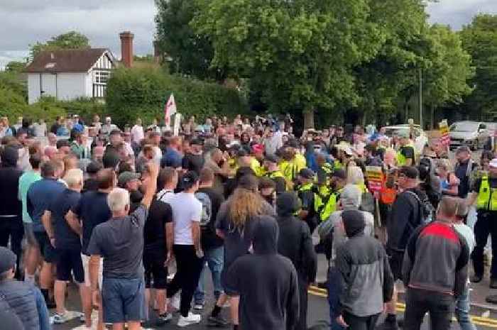 Man charged after police and protesters clashed at 'asylum seeker' hotel
