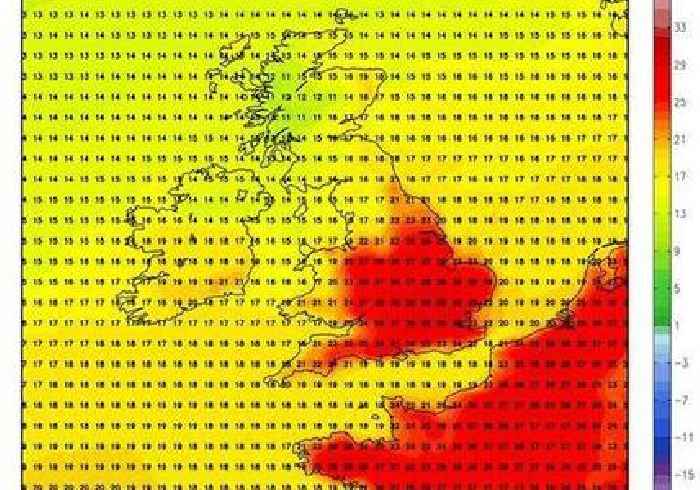 UK hot weather maps show 29C heat blast returning to end storms - 10 hottest cities
