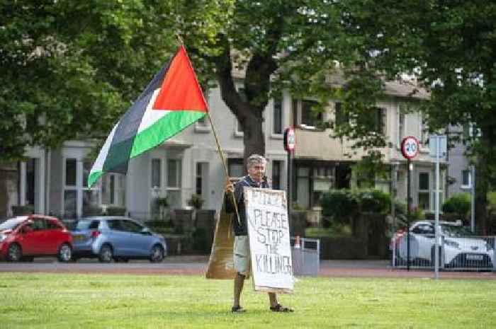 Pro-Palestine protesters on peace march from Swansea to Cardiff - in pictures