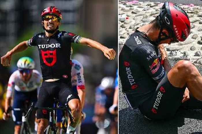 Tour de France icon dislocates shoulder, pops it back, thinks he's won but finishes third