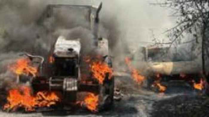 Tractor, house and hay bales wrecked in blaze