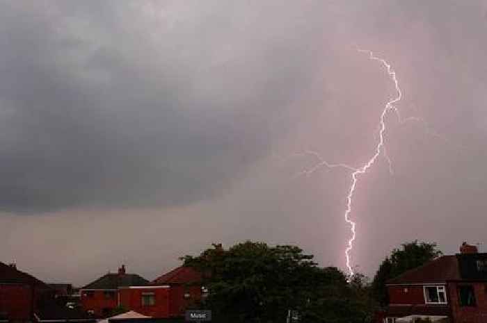 Live: Met Office thunderstorm warning as downpours predicted