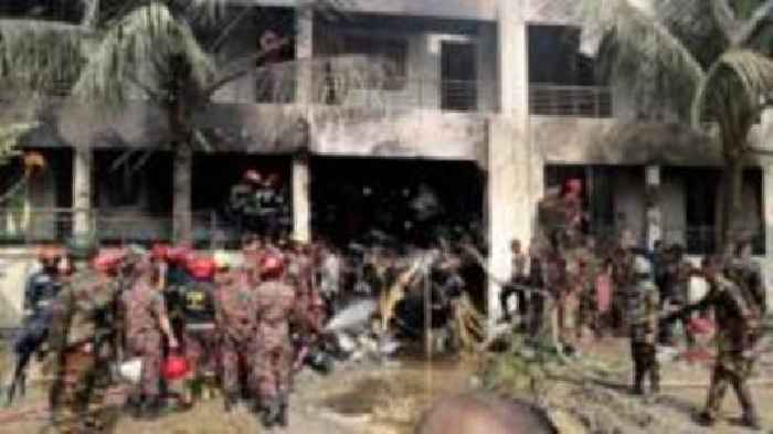 At least 16 dead after military plane crashes into Dhaka school