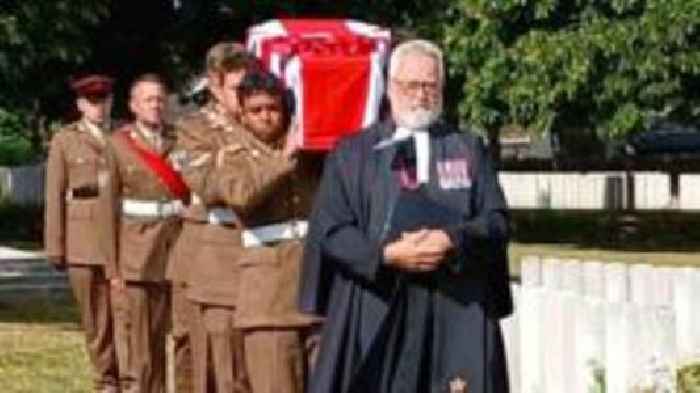 Reburial service held for World War One soldiers