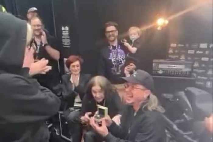 Emotional moment Ozzy Osbourne saw daughter Kelly get engaged at last concert