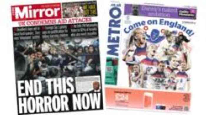The Papers: 'UK condemnation of aid attacks' and 'Come on Lionesses'
