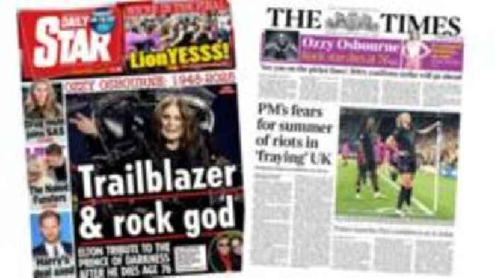 The Papers: 'RIP Ozzy' and 'LionYESSS!'