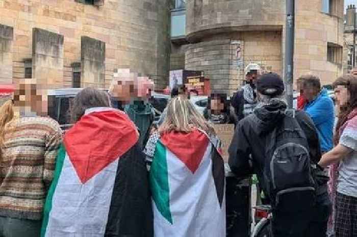 Scots pensioner charged with terror offences after protesting outside court