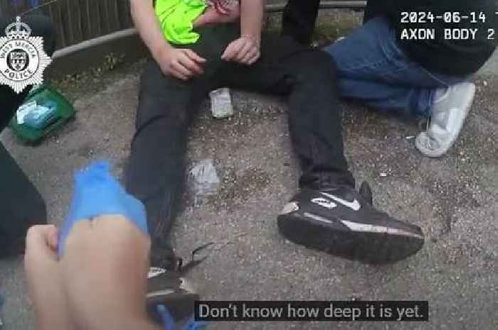 Police officer's four-word promise to stabbing victim in dramatic bodycam footage