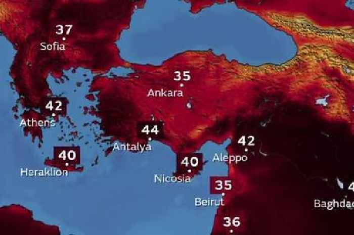 UK tourists warned of extreme 44°C heat in Greece, Cyprus and Turkey as weather alerts issued for holiday hotspots