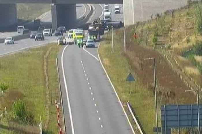 A1 slip road in Cambridgeshire blocked after crash - live updates