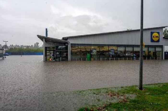 Perth's Lidl forced to shut as downpour floods store's car park