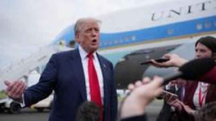 In pictures: President Trump arrives in Scotland