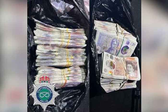 Two arrests as police find £60k in boot of car after North Staffordshire stop
