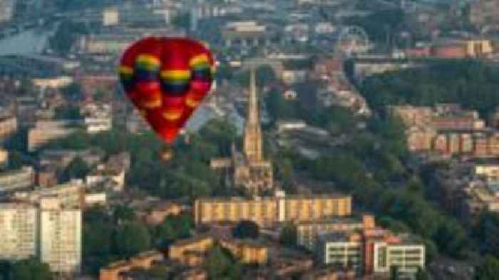 'Hot air balloon excitement' and 'bomb scare'