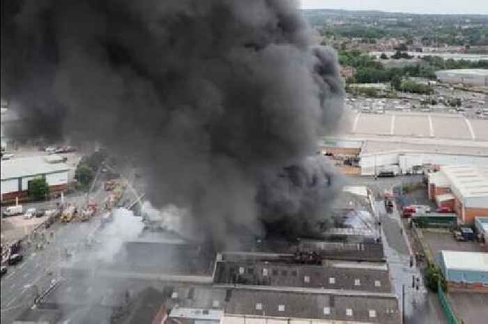 Great Bridge factory fire evacuates 'several homes' as drone footage shows scale of blaze