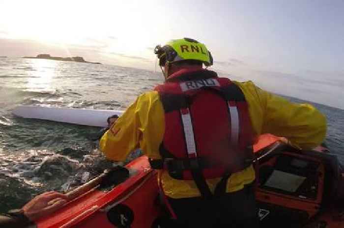 Lifeboat crew rescue capsized kayaker in dangerous waters after dramatic call-out