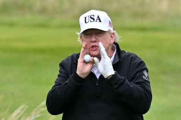 Man arrested at Scots airport after 'holding sign calling Trump offensive word'