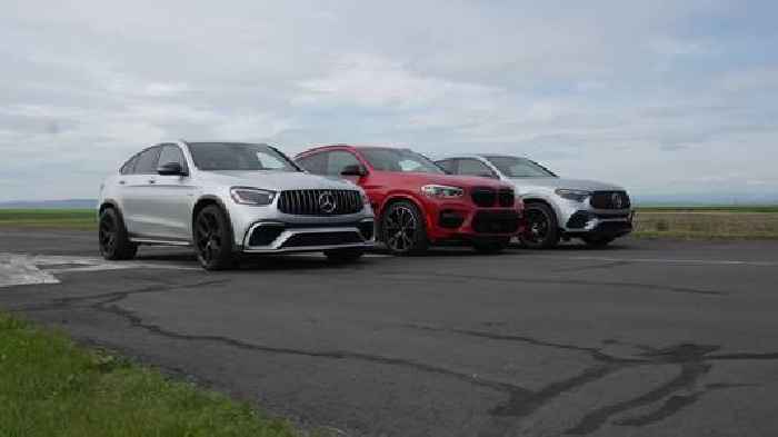 Mercedes-AMG GLC 63 Drag Races Old GLC 63 and BMW X4 M, a Wild Lambo Dares Interrupt