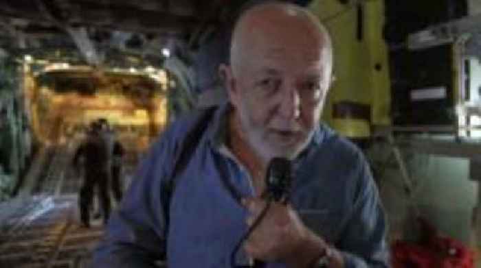 Watch: BBC's Jeremy Bowen goes onboard a plane dropping aid into Gaza