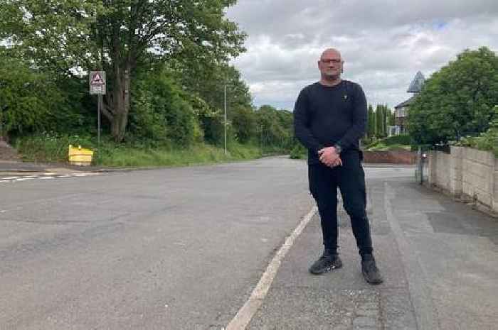 Work starts to install zebra crossing on this Stoke-on-Trent rat-run