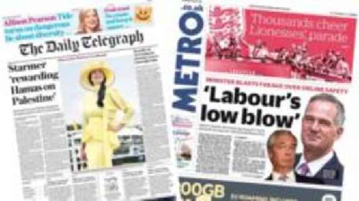 The Papers:  Starmer 'rewarding Hamas' and 'Labour's low blow'