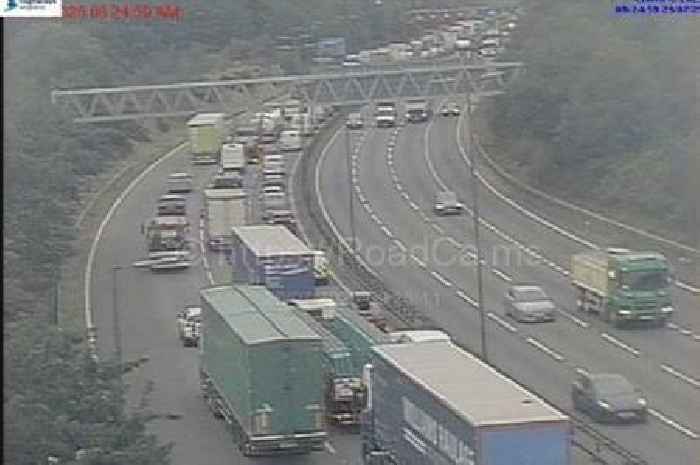 M6 Birmingham lorry crash live as drivers warned to expect 'long delays' amid six mile tailbacks