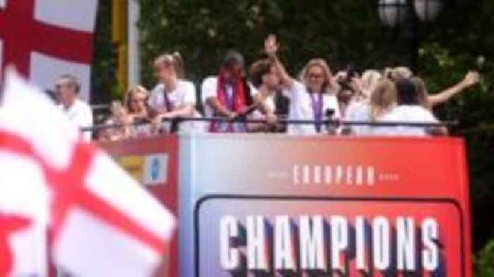 Watch: Lionesses celebrate Euro 2025 triumph on open-top bus