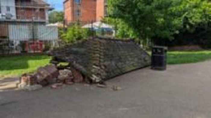 Street cleaner destroys century-old river shelter
