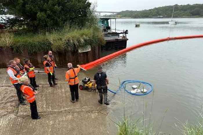 Bideford port stages oil spill drama