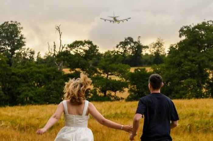Donald Trump's Air Force One makes guest appearance in couple's wedding photoshoot