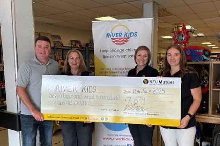 West Lothian kids charity benefit from bumper donation from NFU Mutual