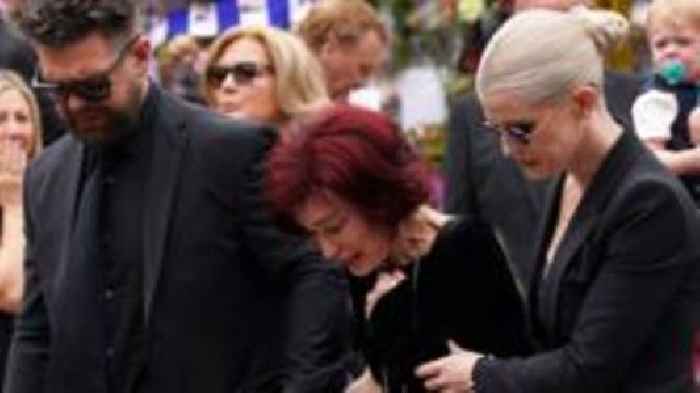 Family and fans give Ozzy Osbourne emotional send-off